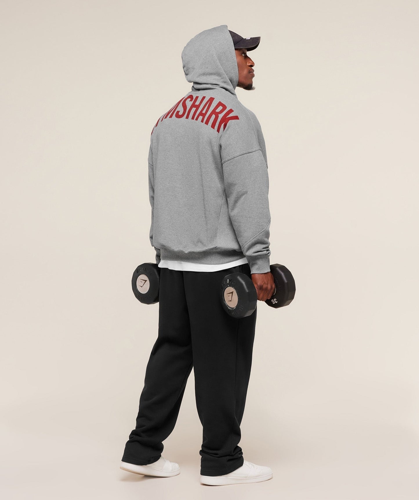 Gymshark Power Oversized Hoodie - Charcoal Core Marl