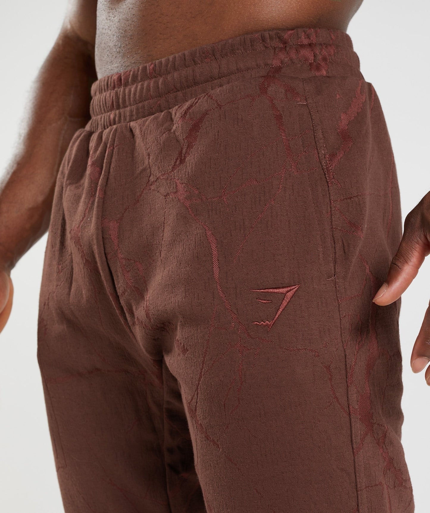 Gymshark Power Joggers - Cherry Brown Print