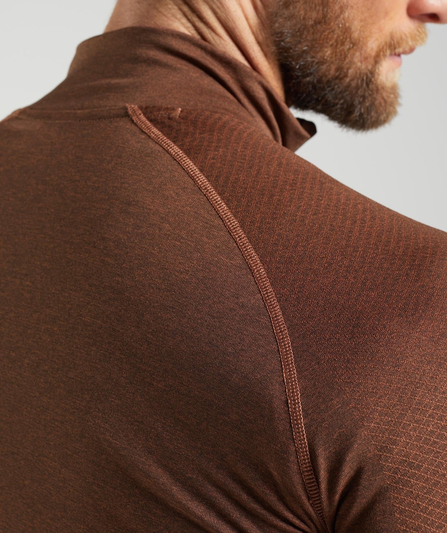 Gymshark Vital 1/4 Zip - Persimmon Red/Truffle Brown