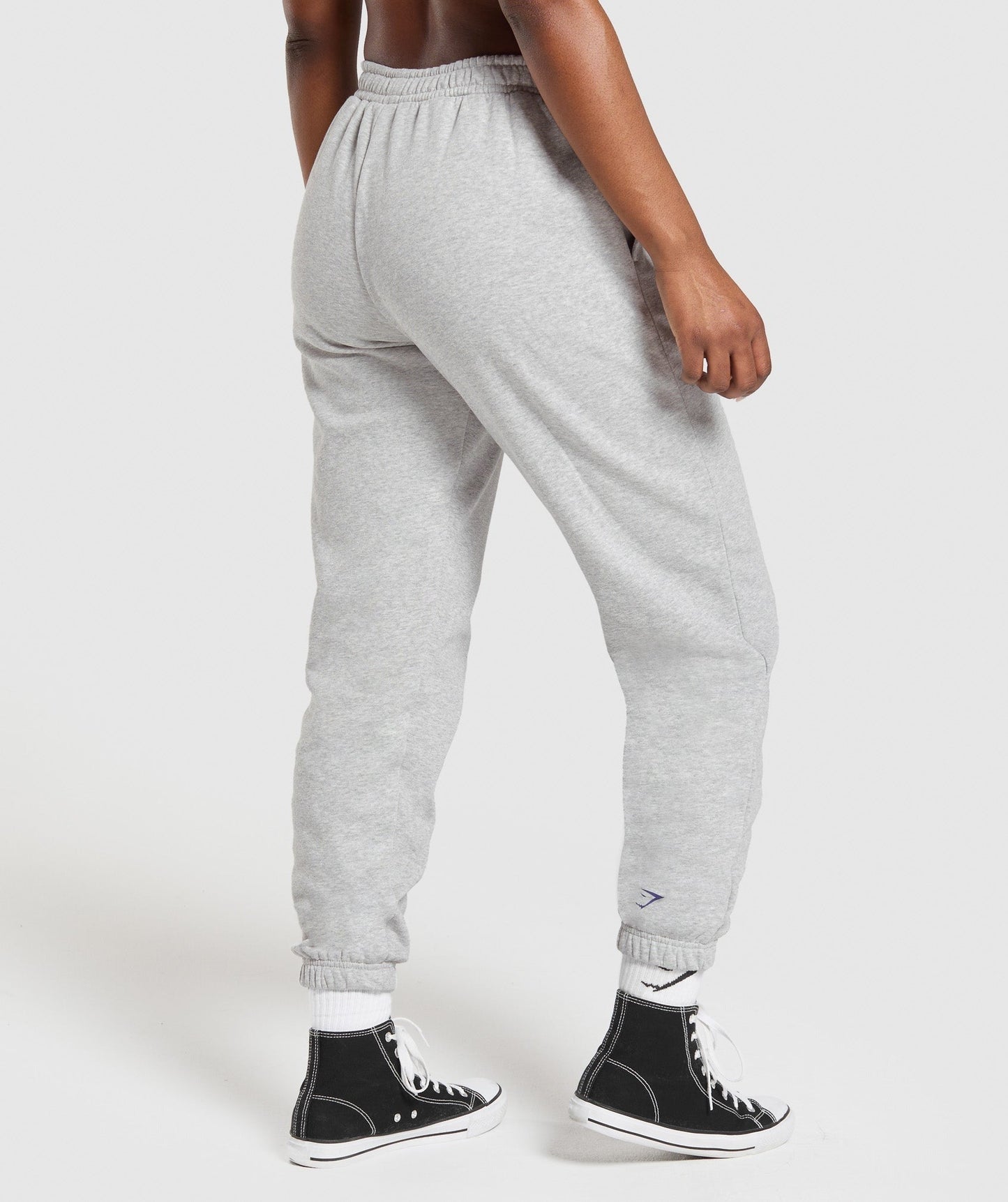 Gymshark Heavy Duty Graphic Loopback Joggers - Light Grey Core Marl