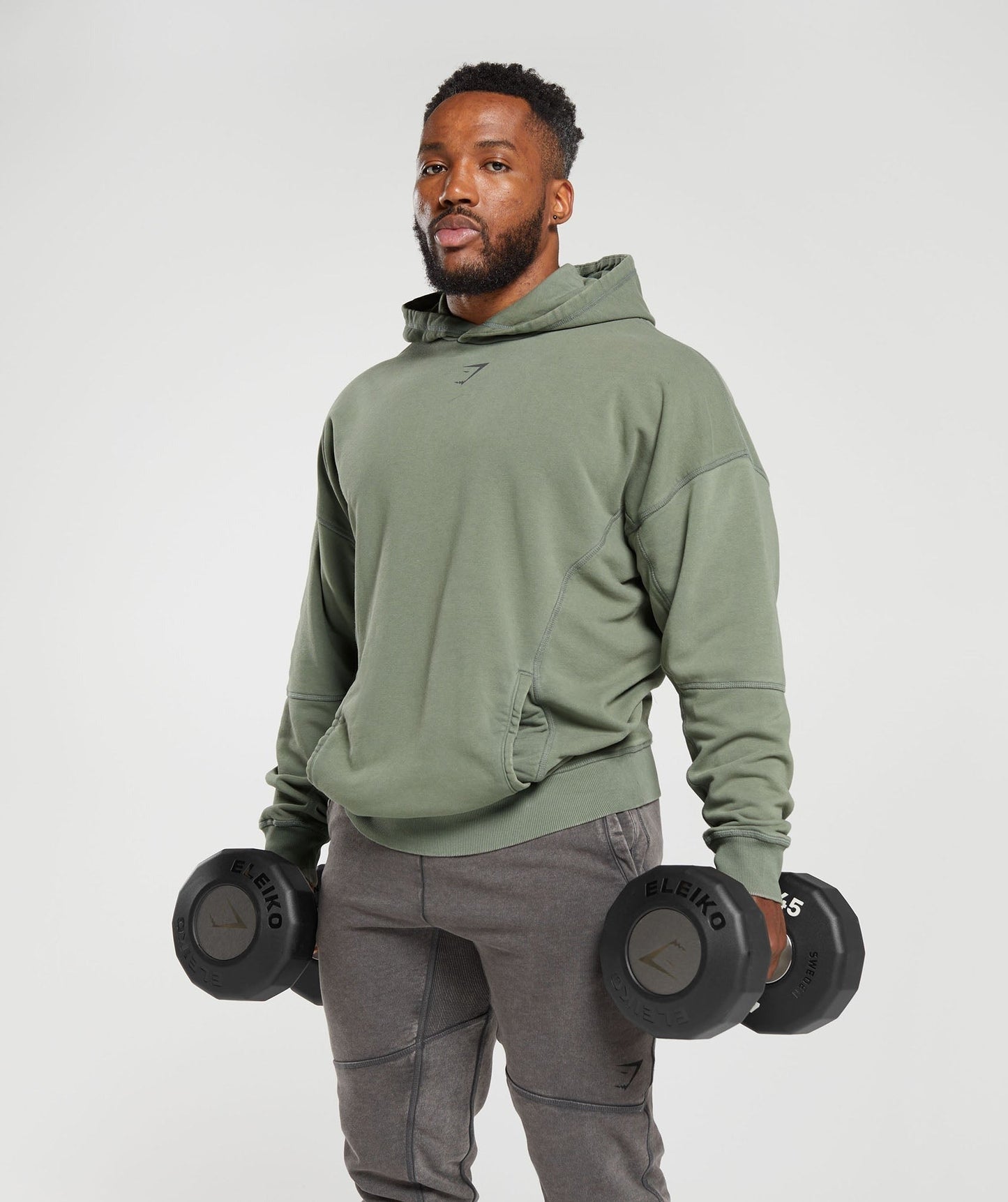Gymshark Heritage Washed Hoodie - Dusk Green