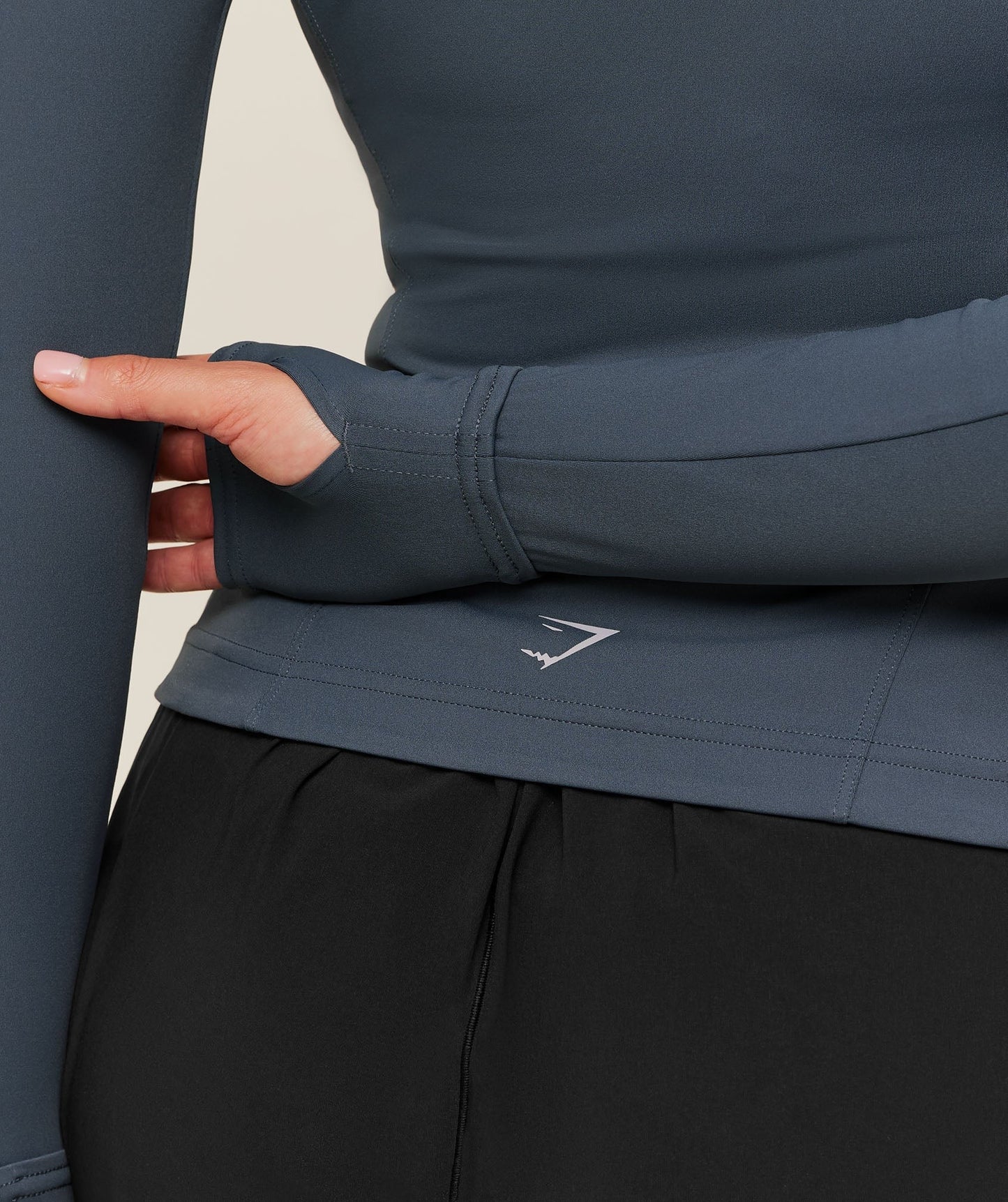 Gymshark Running Full Zip Jacket - Titanium Blue