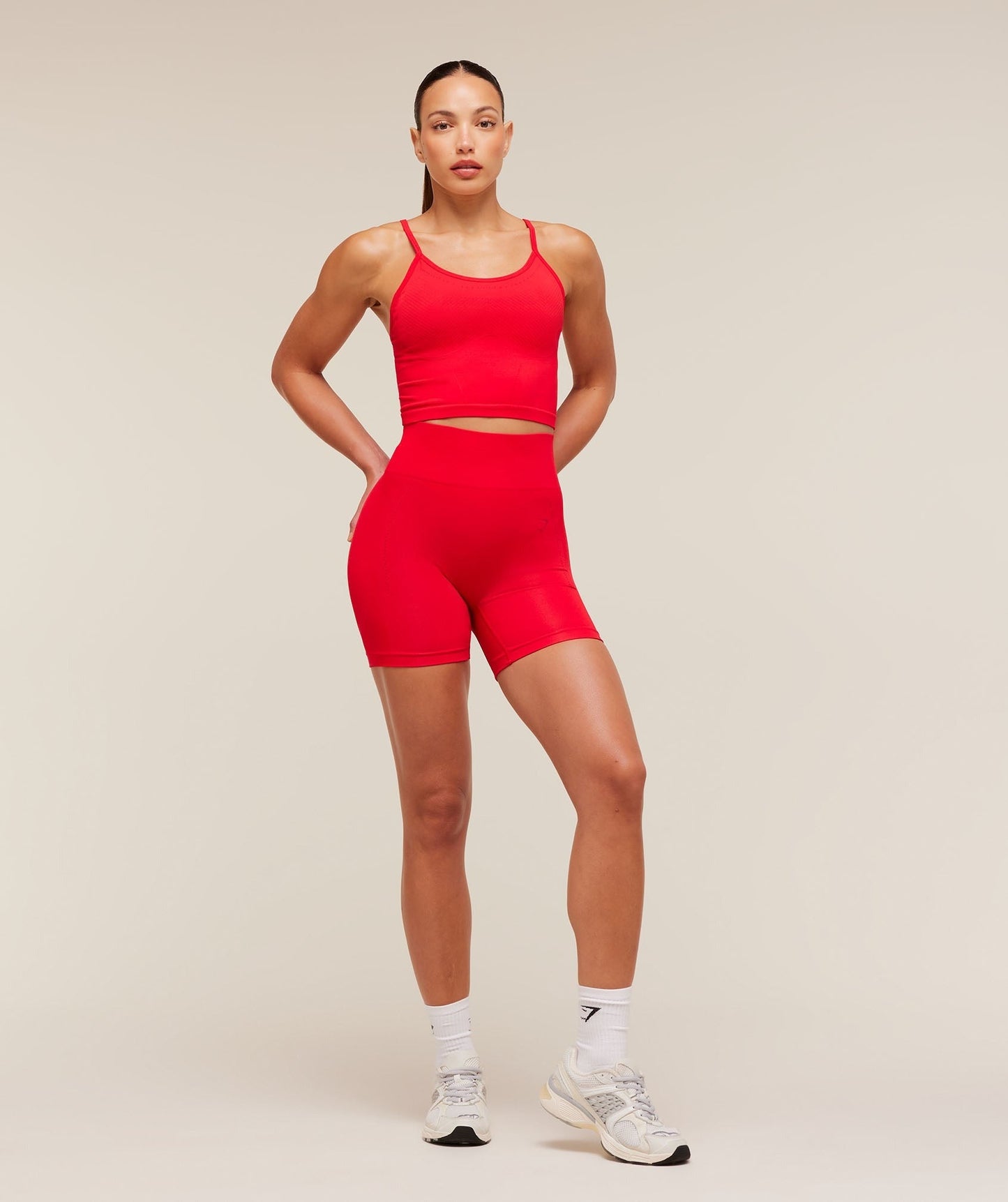 Gymshark Energise Seamless Crop Top - Athletic Red