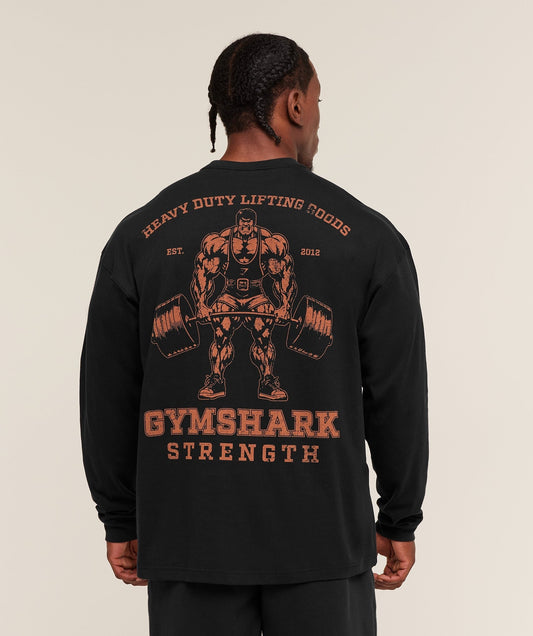 Gymshark Strength Long Sleeve T-Shirt - Black