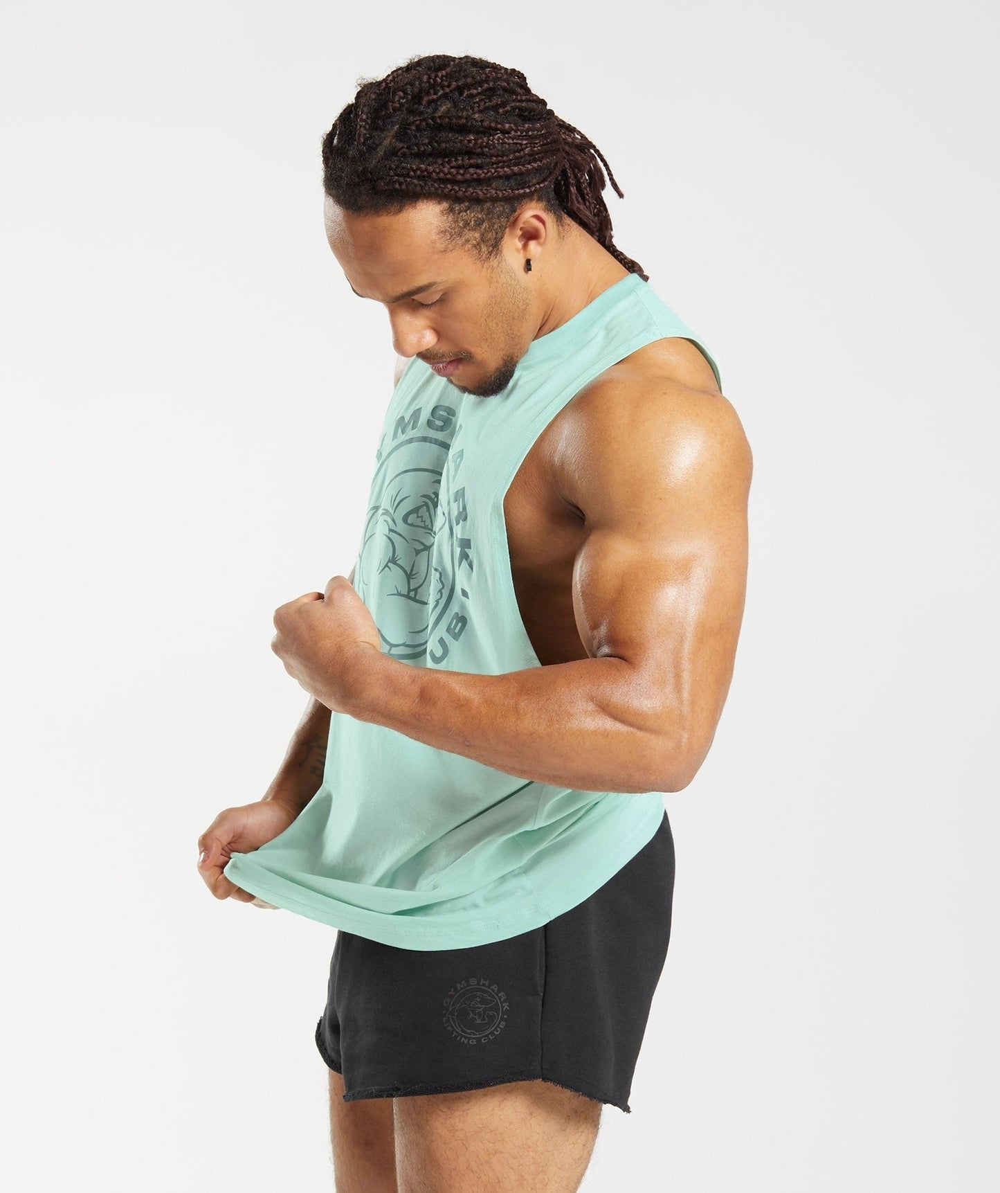 Gymshark Legacy Drop Arm Tank - Aqua Green
