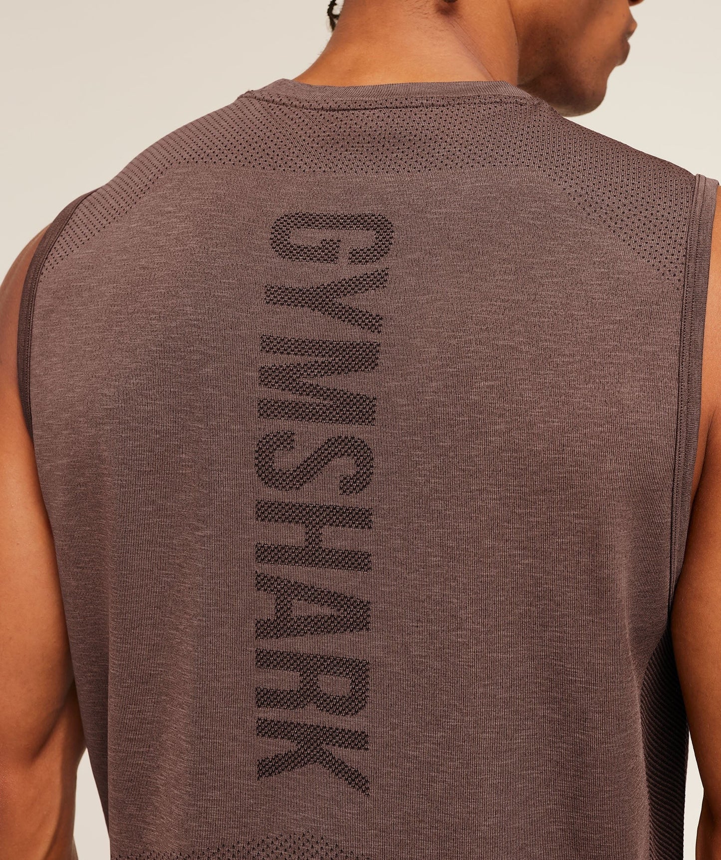 Gymshark Lightweight Seamless Tank - Soft Brown/Marl