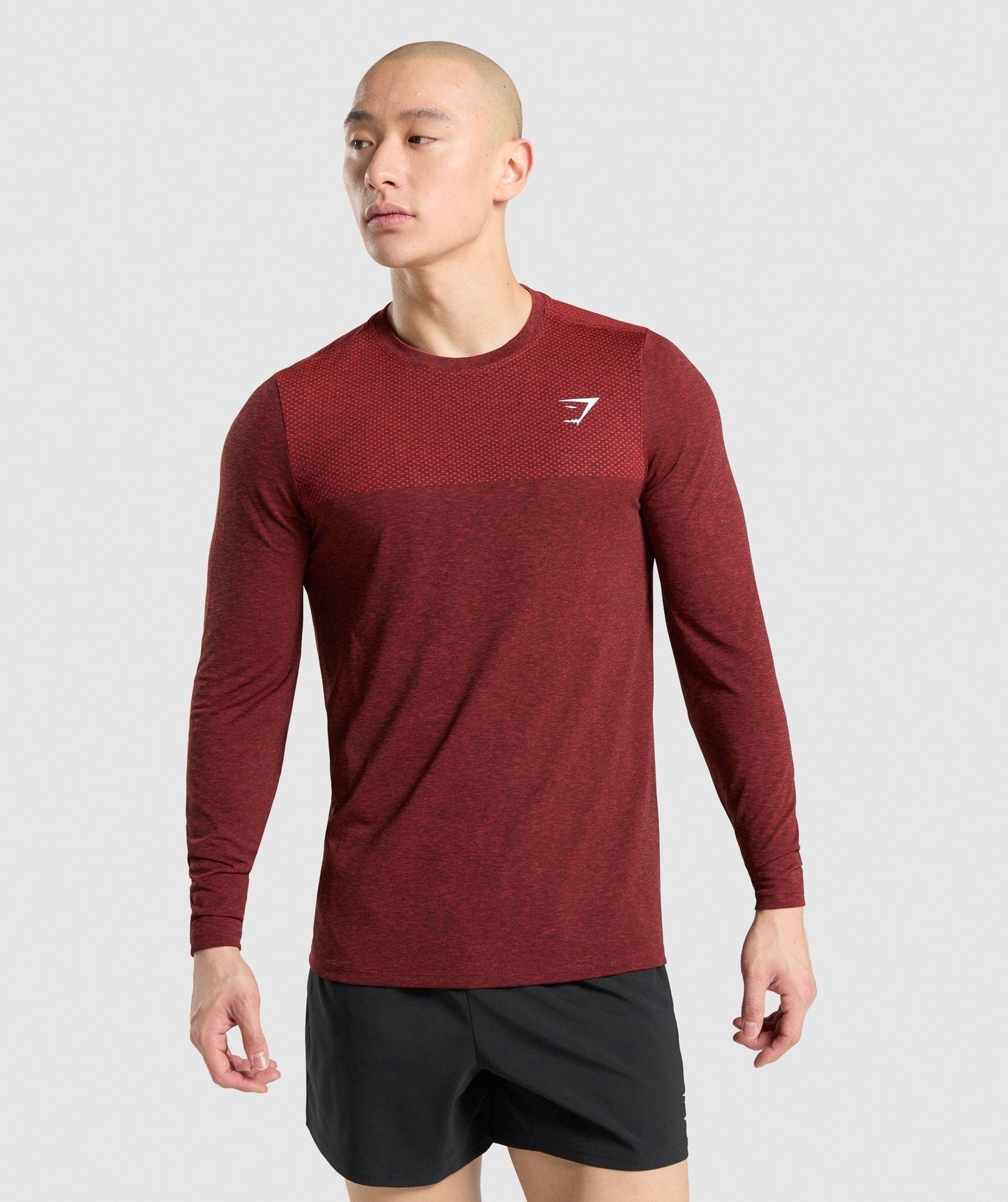 Gymshark Vital Long Sleeve T-Shirt - Red Marl