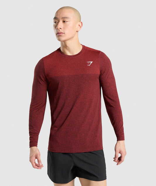 Gymshark Vital Long Sleeve T-Shirt - Red Marl