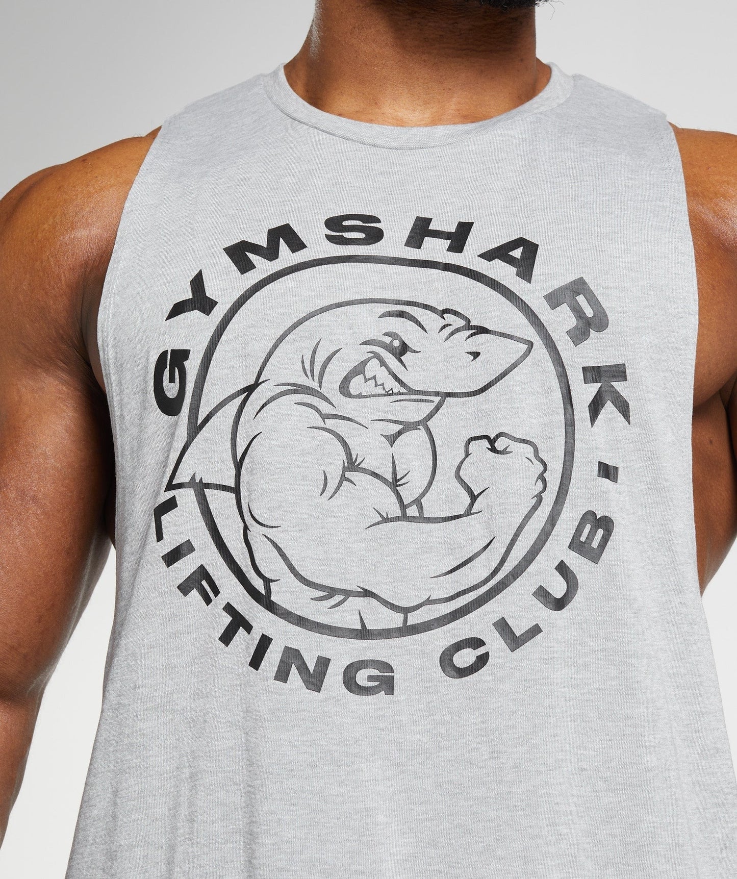 Gymshark Legacy Drop Arm Tank - Light Grey Core Marl