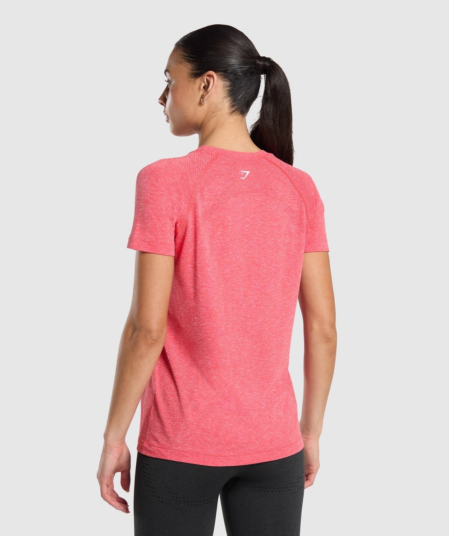 Gymshark Vital Seamless 2.0 Light T-Shirt - Coral Red/Marl