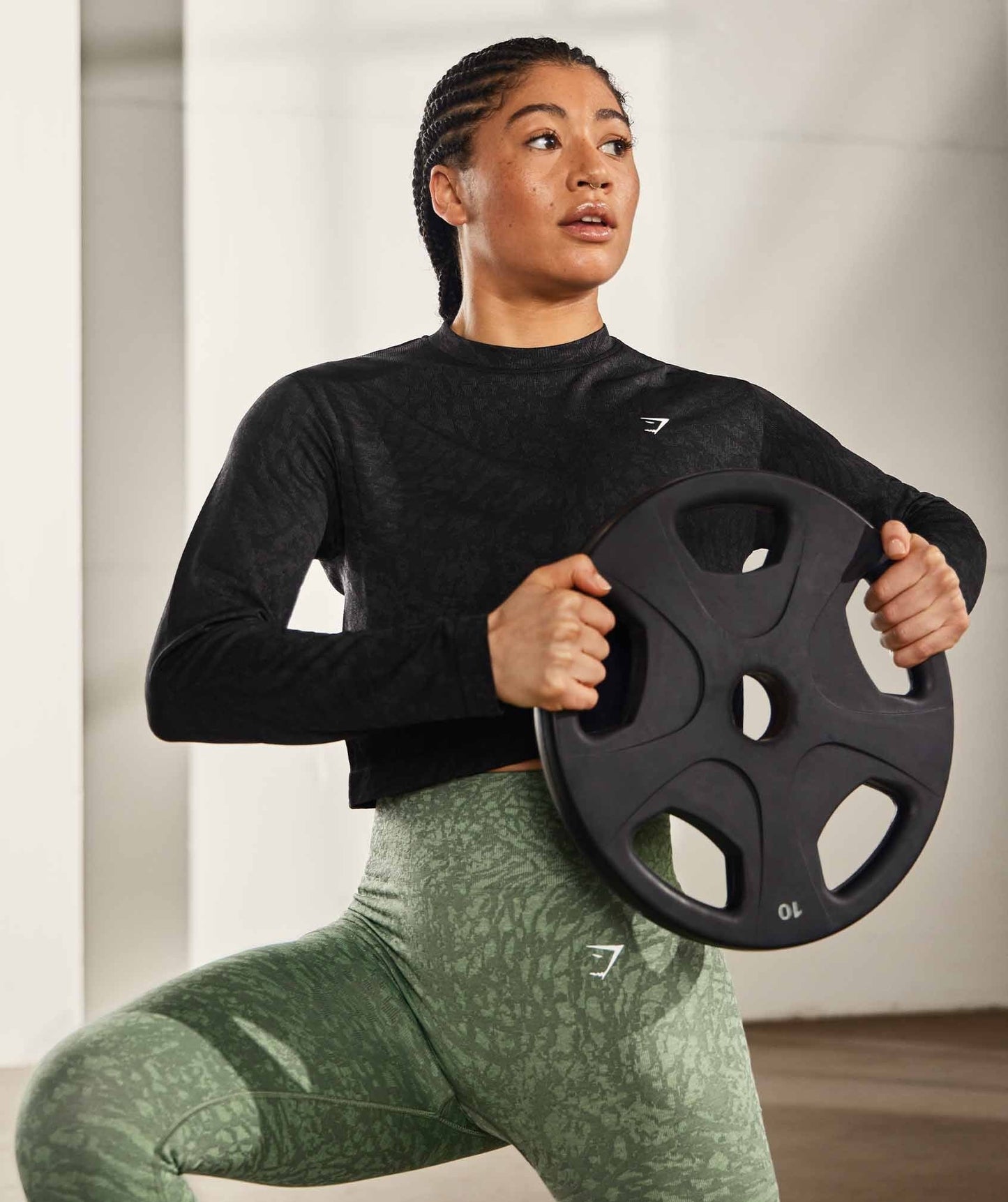 Gymshark Adapt Animal Seamless Long Sleeve Top - Wild | Black