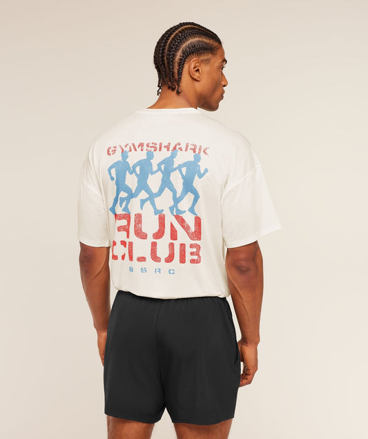 Gymshark GSRC Stencil Graphic T-Shirt - Soft White
