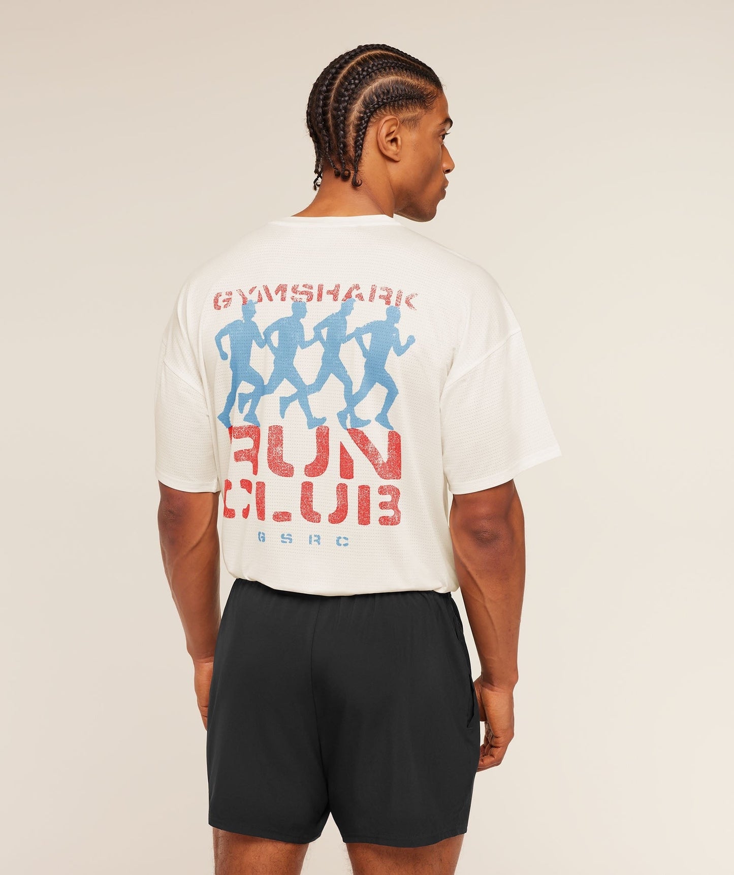 Gymshark GSRC Stencil Graphic T-Shirt - Soft White