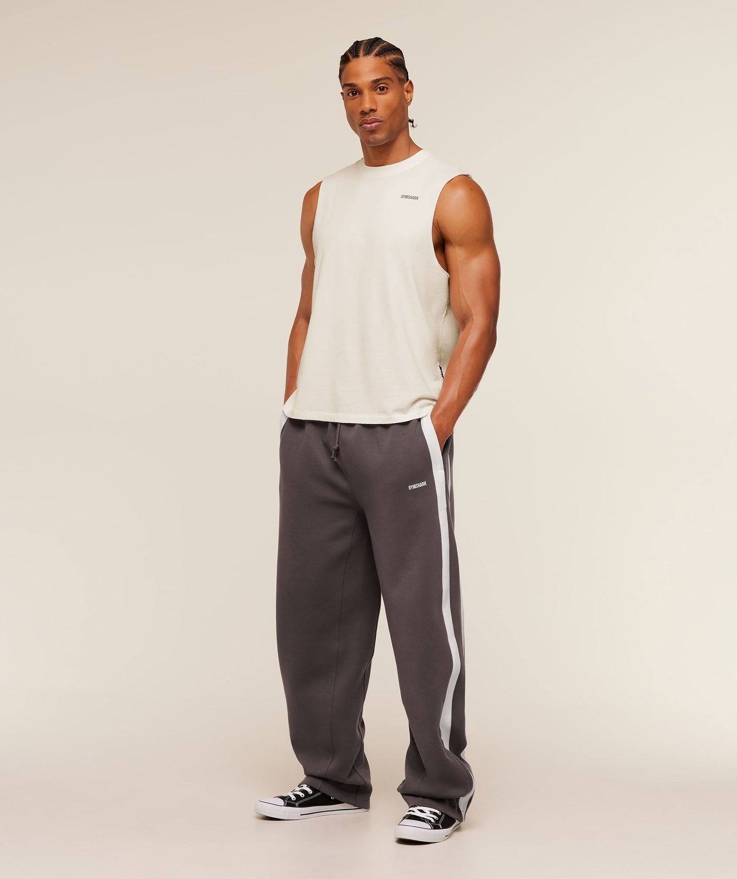 Gymshark x CBUM Washed Sleeveless T-Shirt - Soft White