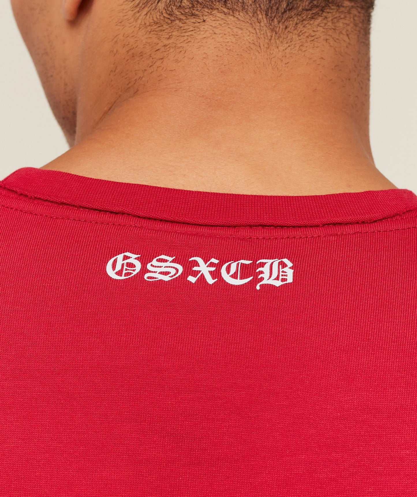 Gymshark x Carlos Belcast Cut off Tee - Carmine Red