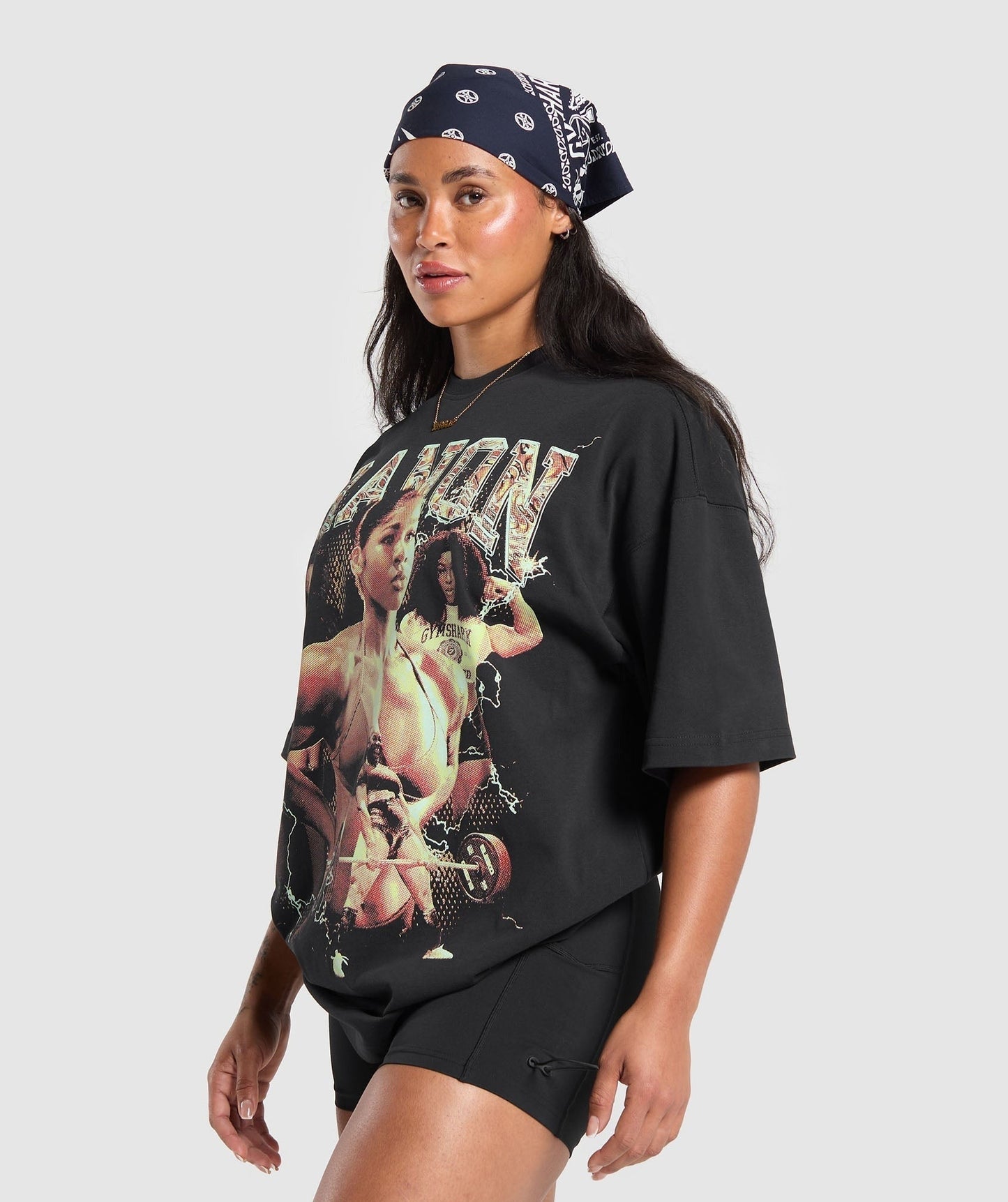 Gymshark Cranon Bootleg Graphic T-Shirt - Black
