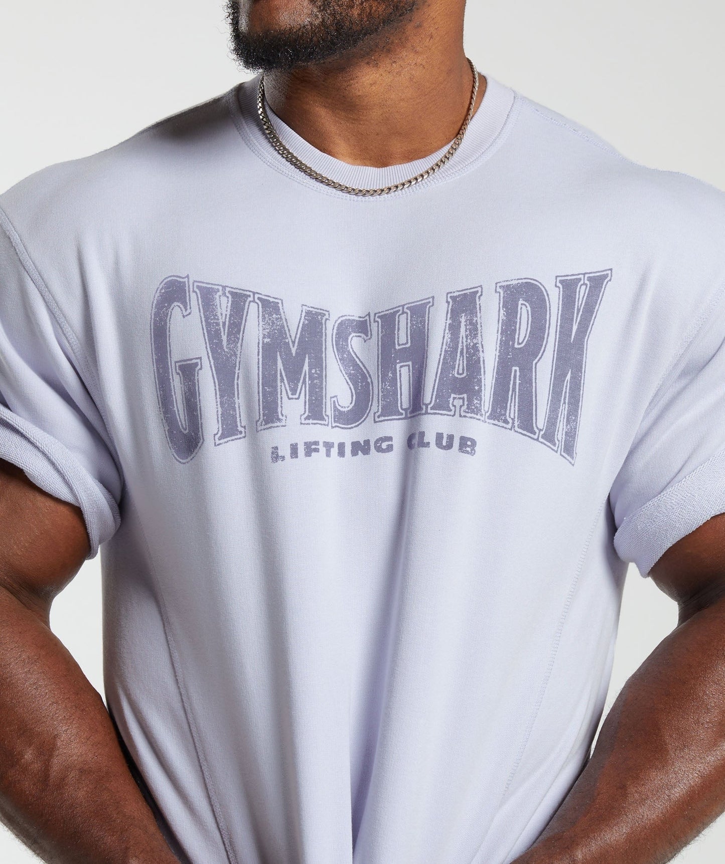 Gymshark Heritage Washed Short Sleeve Crew - Silver Lilac