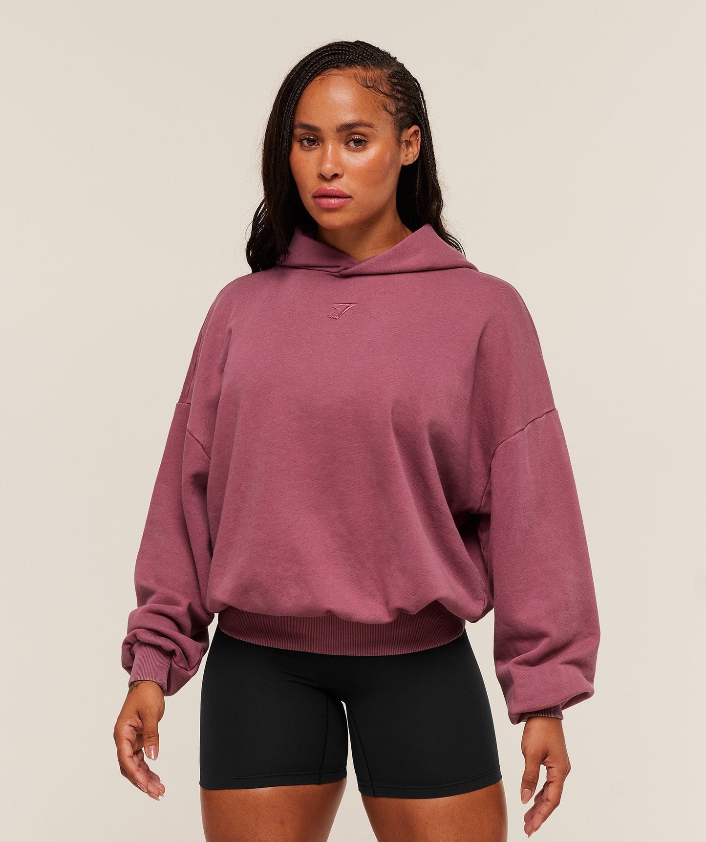Gymshark Power Washed Oversized Hoodie - Reset Pink/Acid Wash