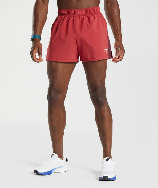 Gymshark Sport 5" Short - Salsa Red/ Baked Maroon