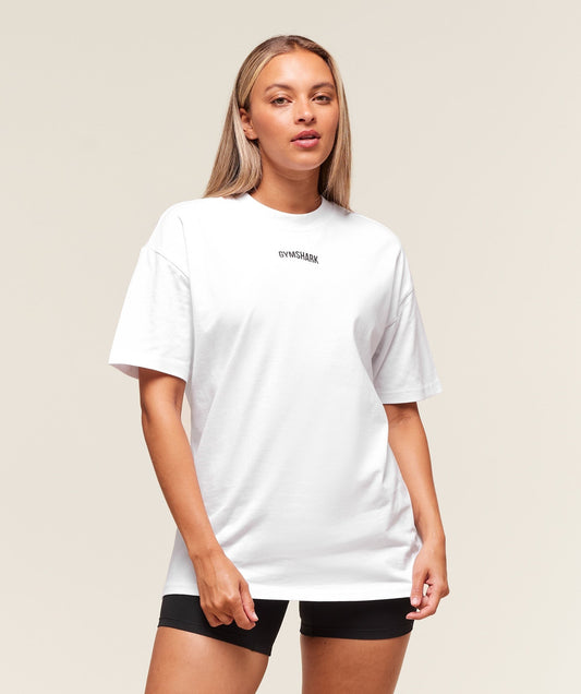 Gymshark Block Oversized T-Shirt - White