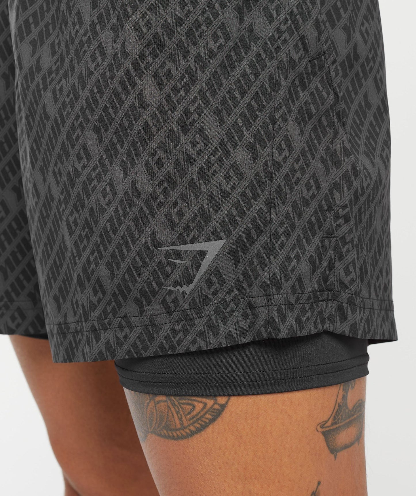 Gymshark Sport 5" 2 in 1 Shorts - Asphalt Grey/Black