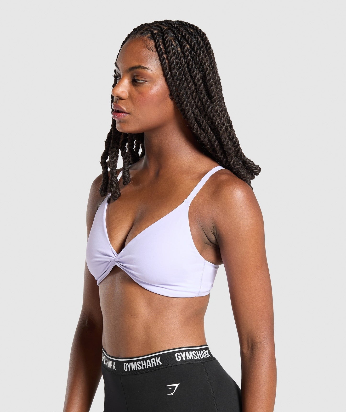 Gymshark Twist Front Bralette - Fresh Lilac