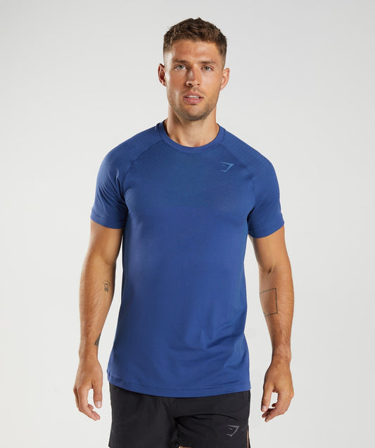 Gymshark Apex Seamless T-Shirt - Stellar Blue/Lakeside Blue