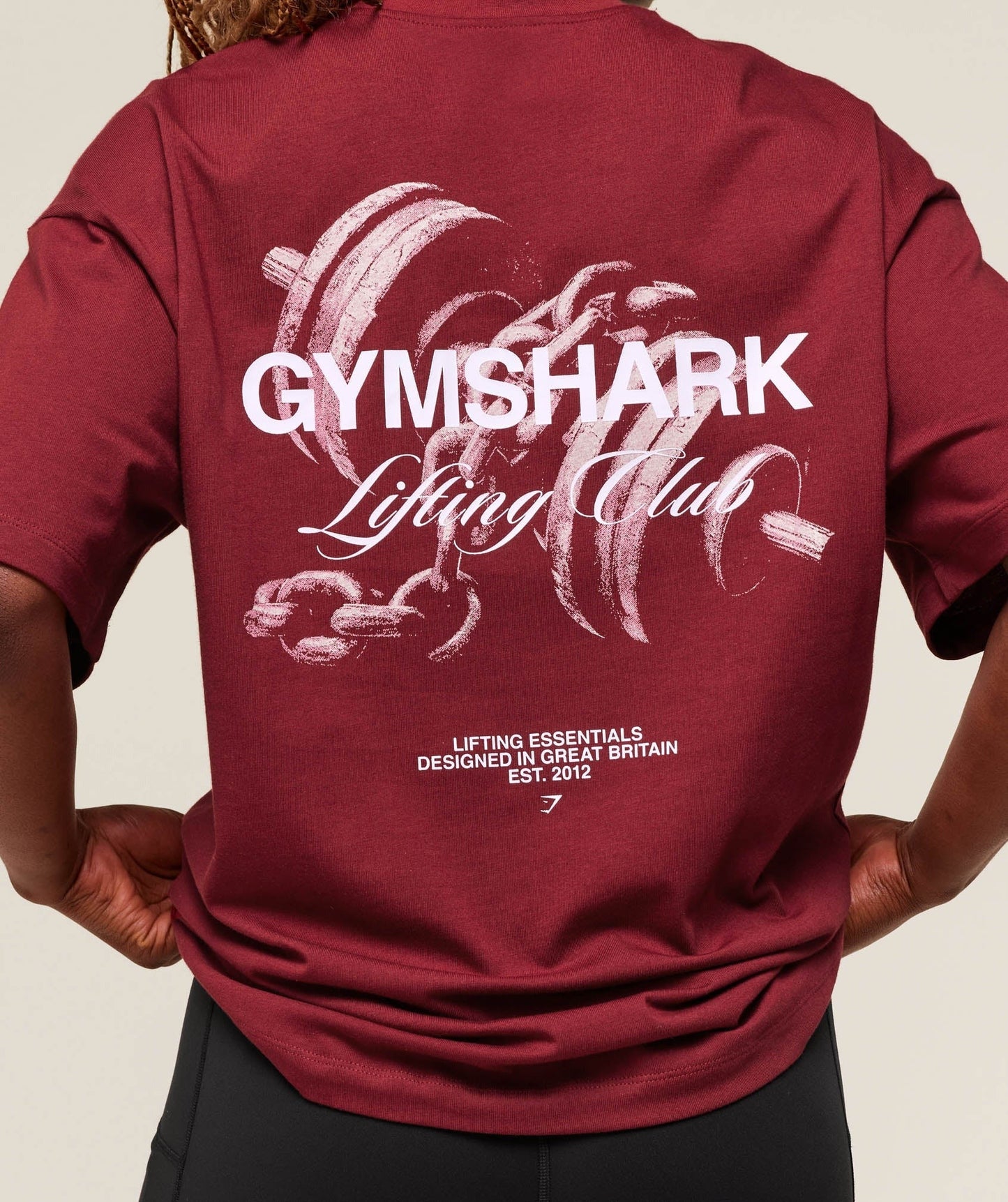 Gymshark Forged By Iron Graphic Oversized T-Shirt - Sets Red
