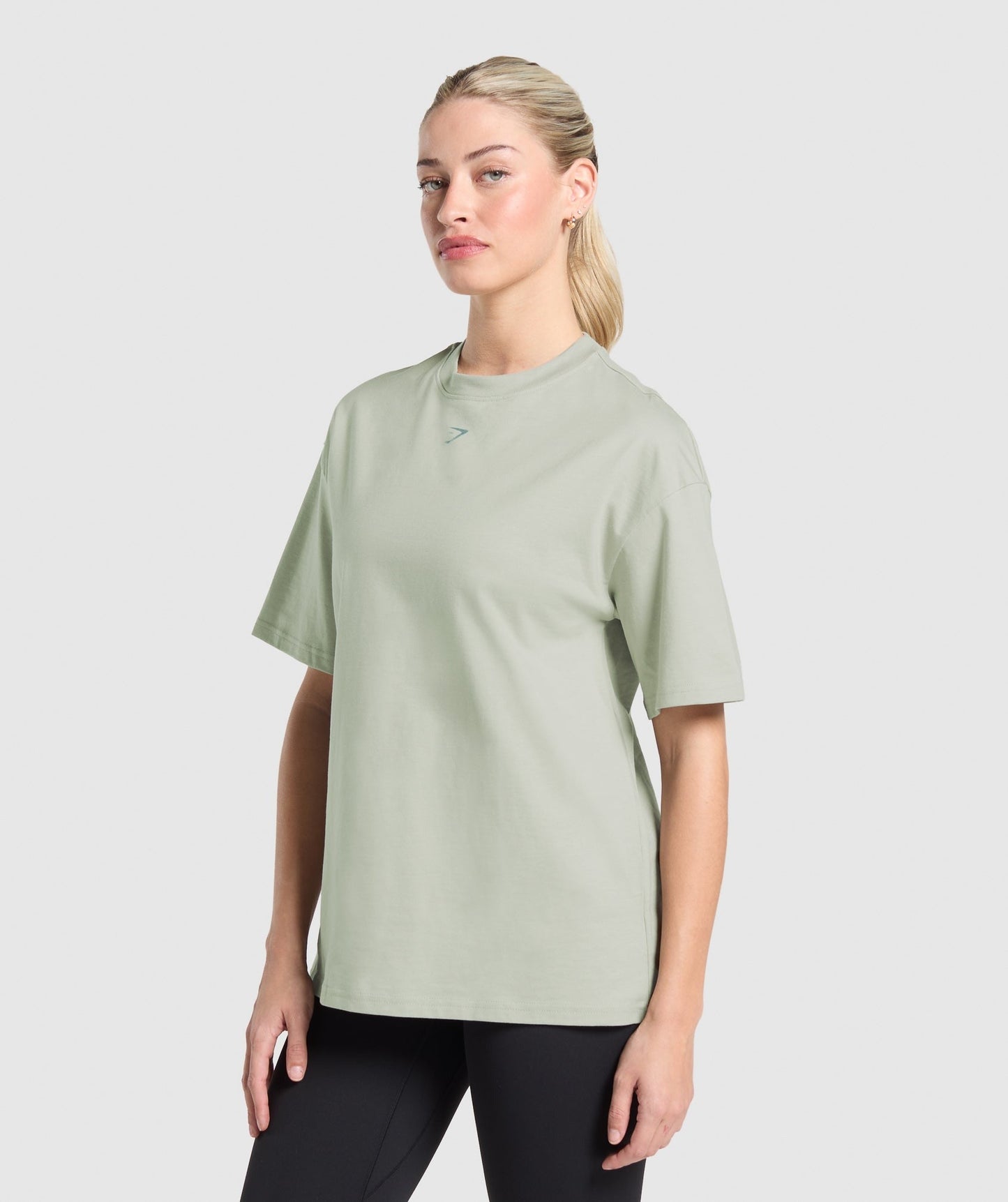 Gymshark Collegiate Oversized T-Shirt - Stone Grey