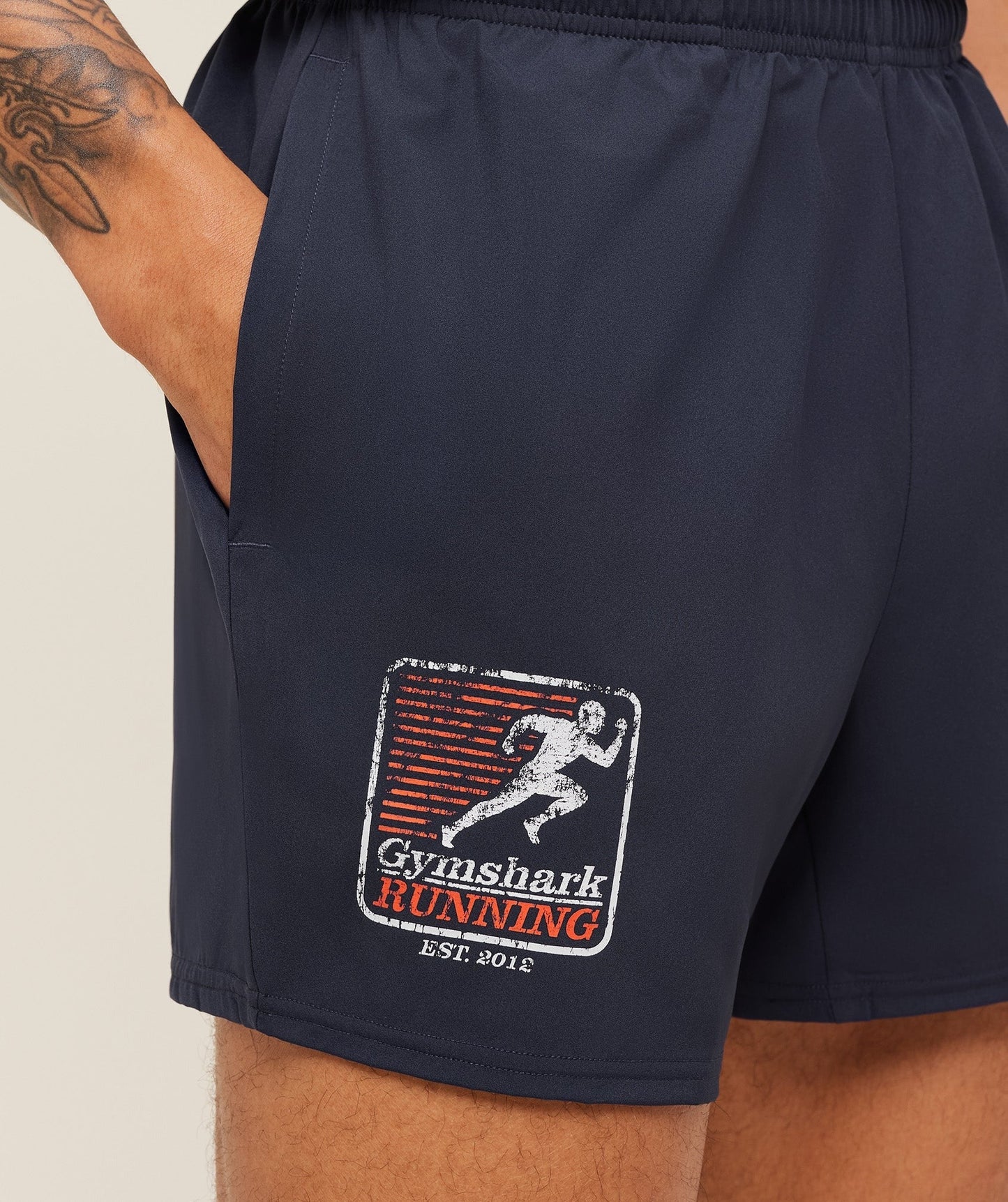 Gymshark Run Club Graphic Shorts - Heavy Blue