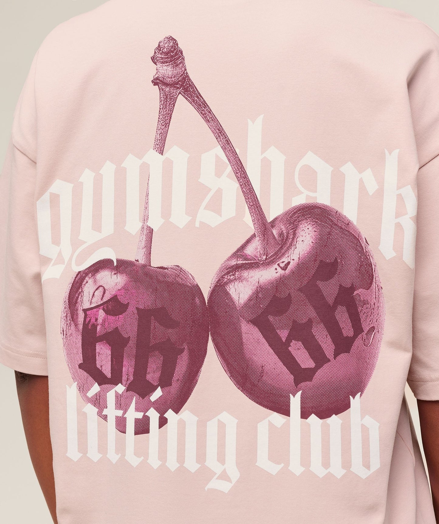 Gymshark Cherry Graphic Oversized T-Shirt - Lift Pink