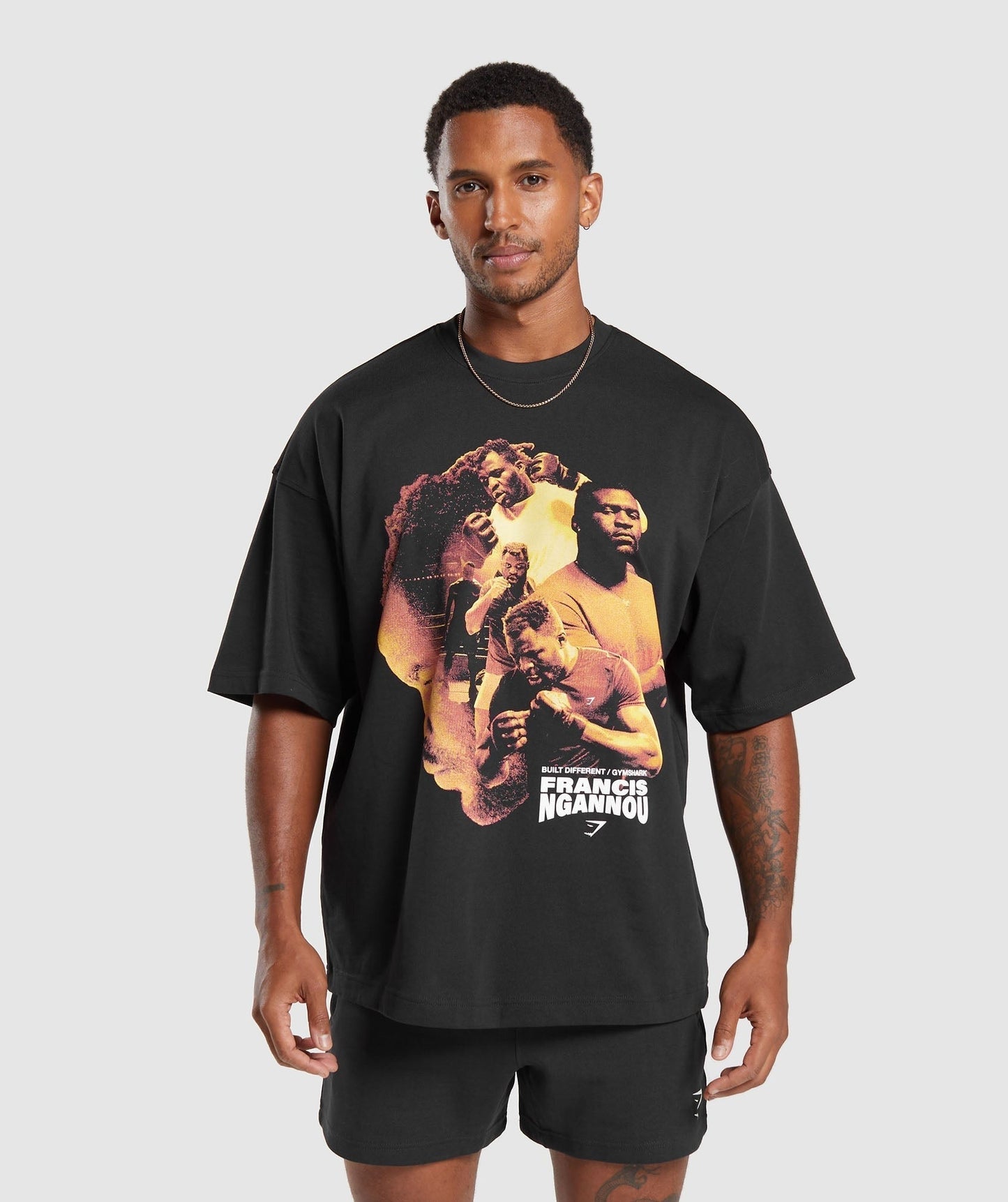 Gymshark GS x Francis Ngannou Graphic Tee - Black