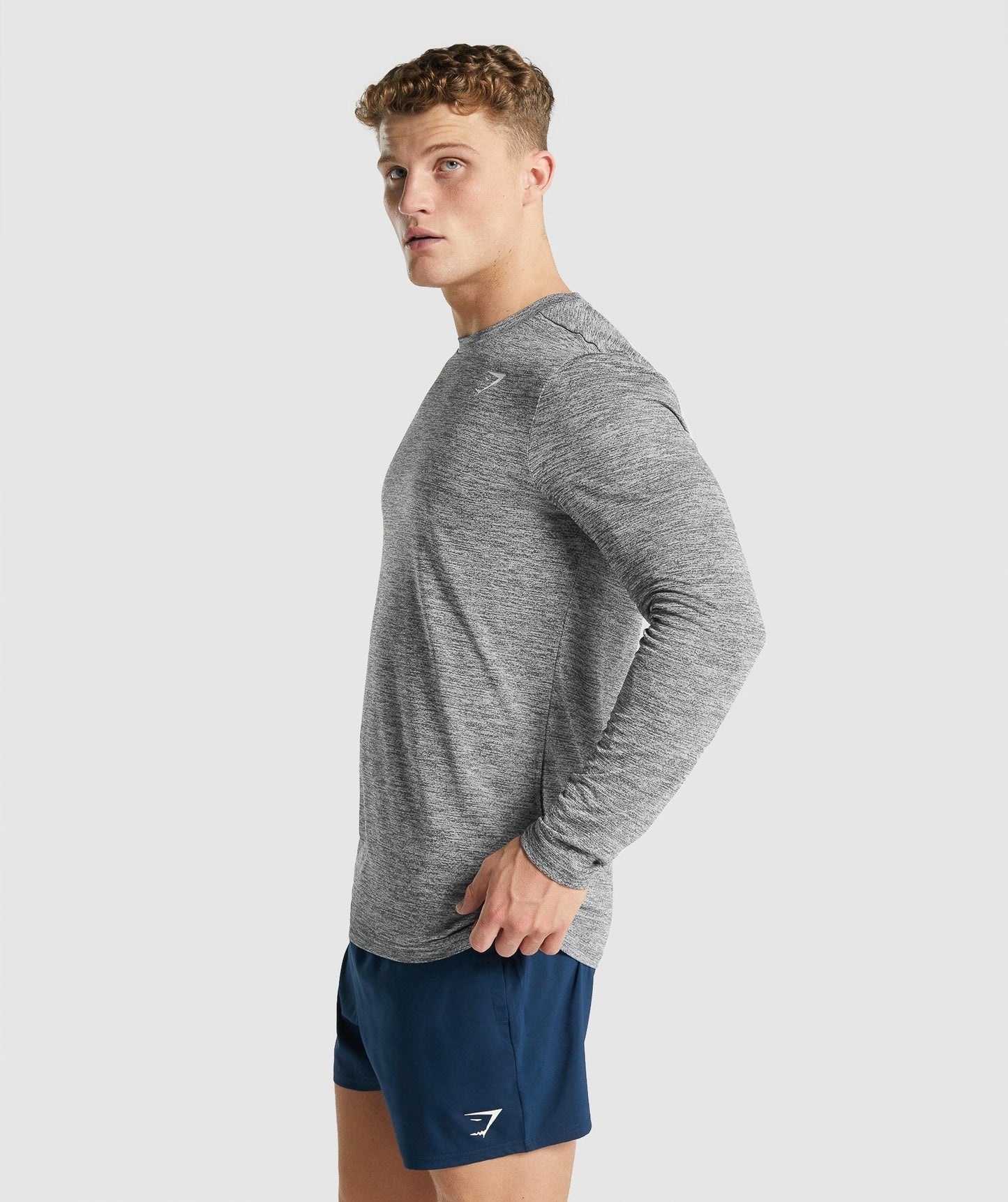 Gymshark Arrival Marl Long Sleeve T-Shirt - Charcoal Marl