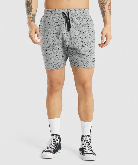 Gymshark Micro Print Shorts - Grey