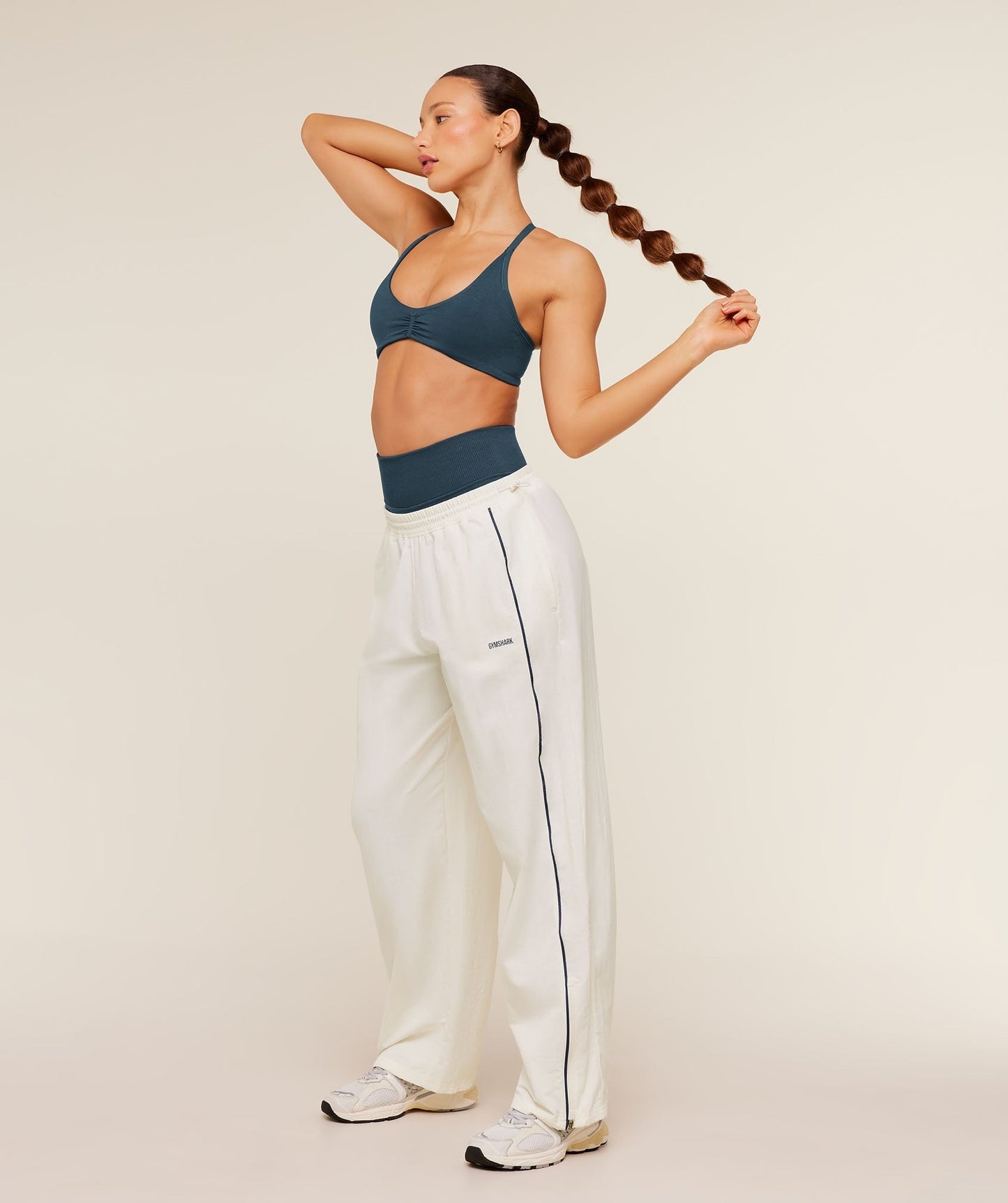 Gymshark To From Pants - Soft White/Stealth Blue