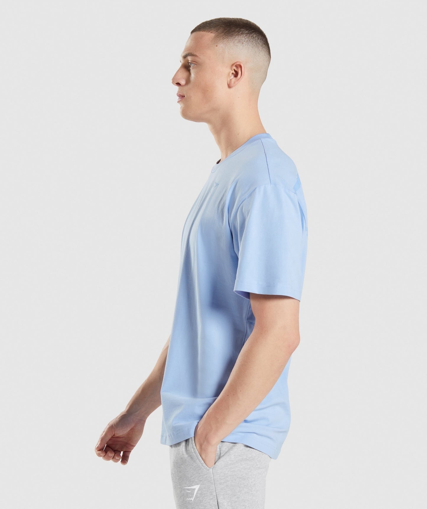 Gymshark Oversized Sharkhead T-Shirt - Moonstone Blue