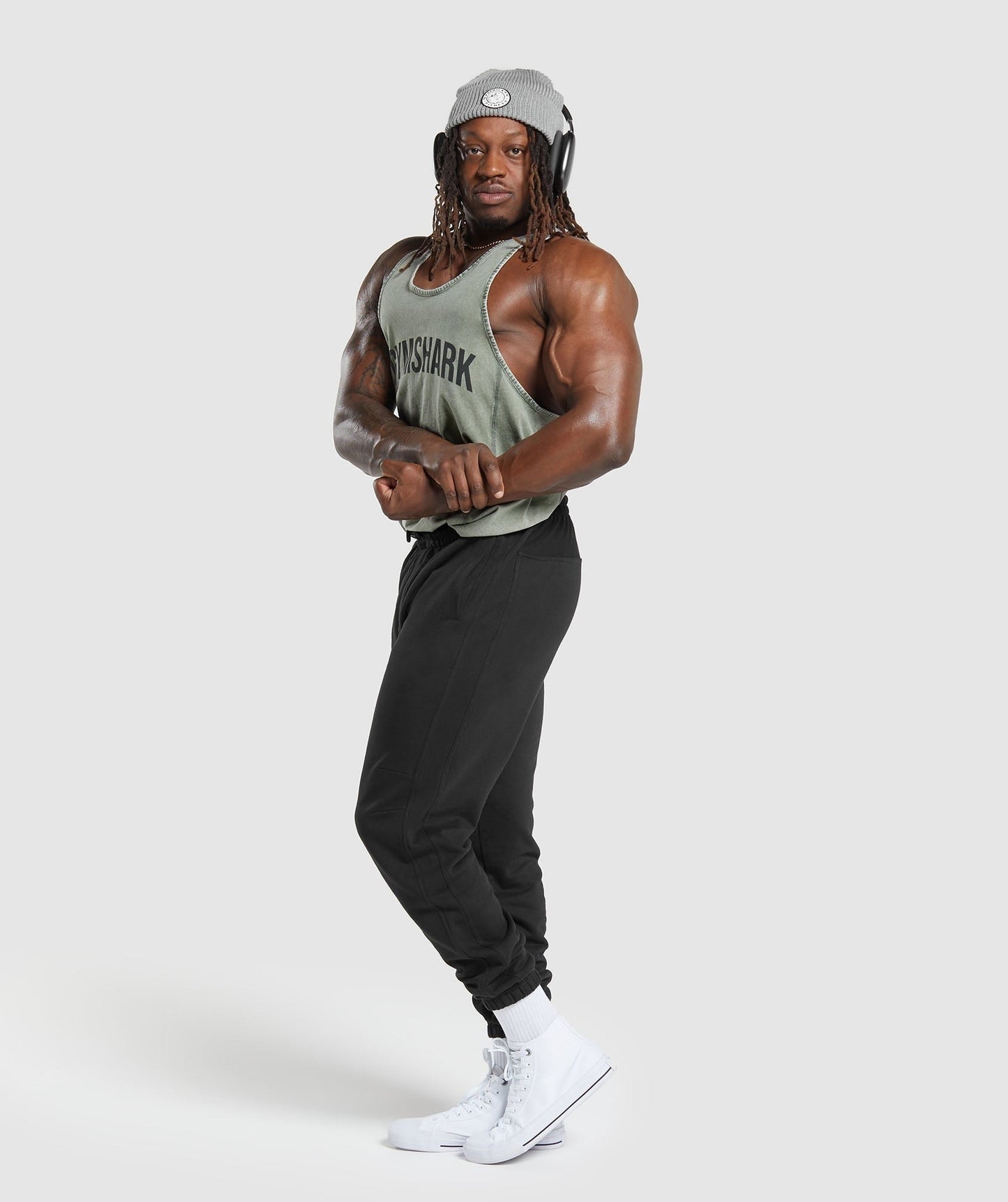 Gymshark Power Washed Stringer - Dusk Green