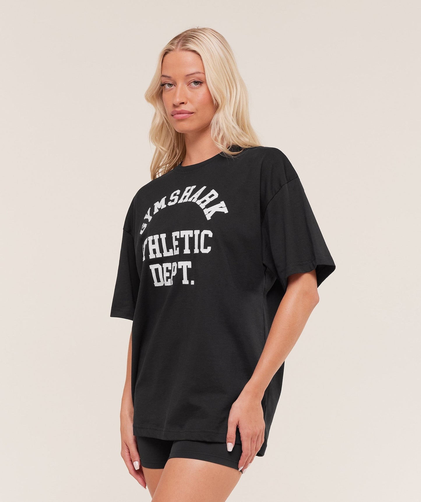 Gymshark Athletic Department Oversized Graphic T-Shirt - Black