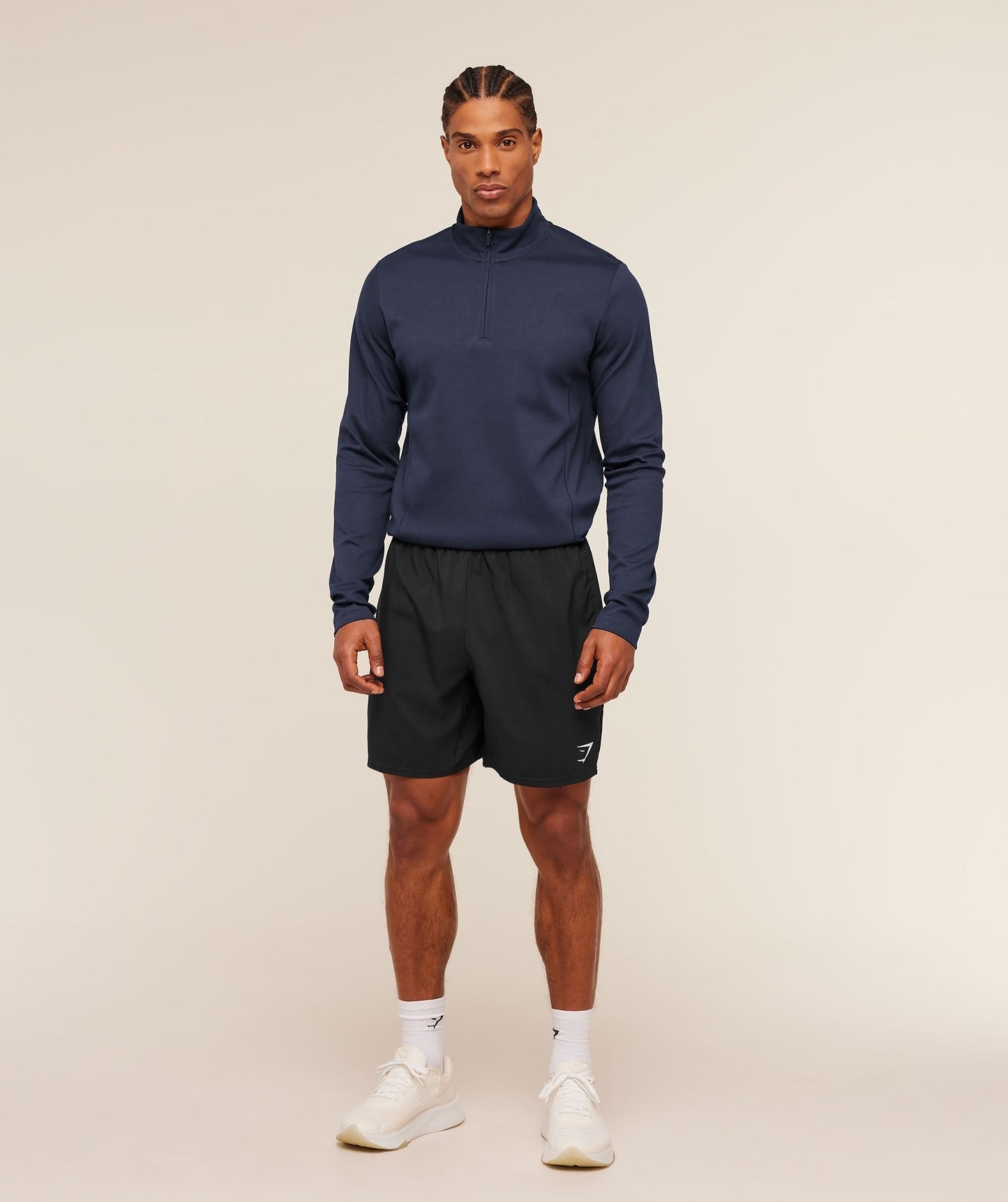 Gymshark Off Duty 1/4 Zip - Heavy Blue