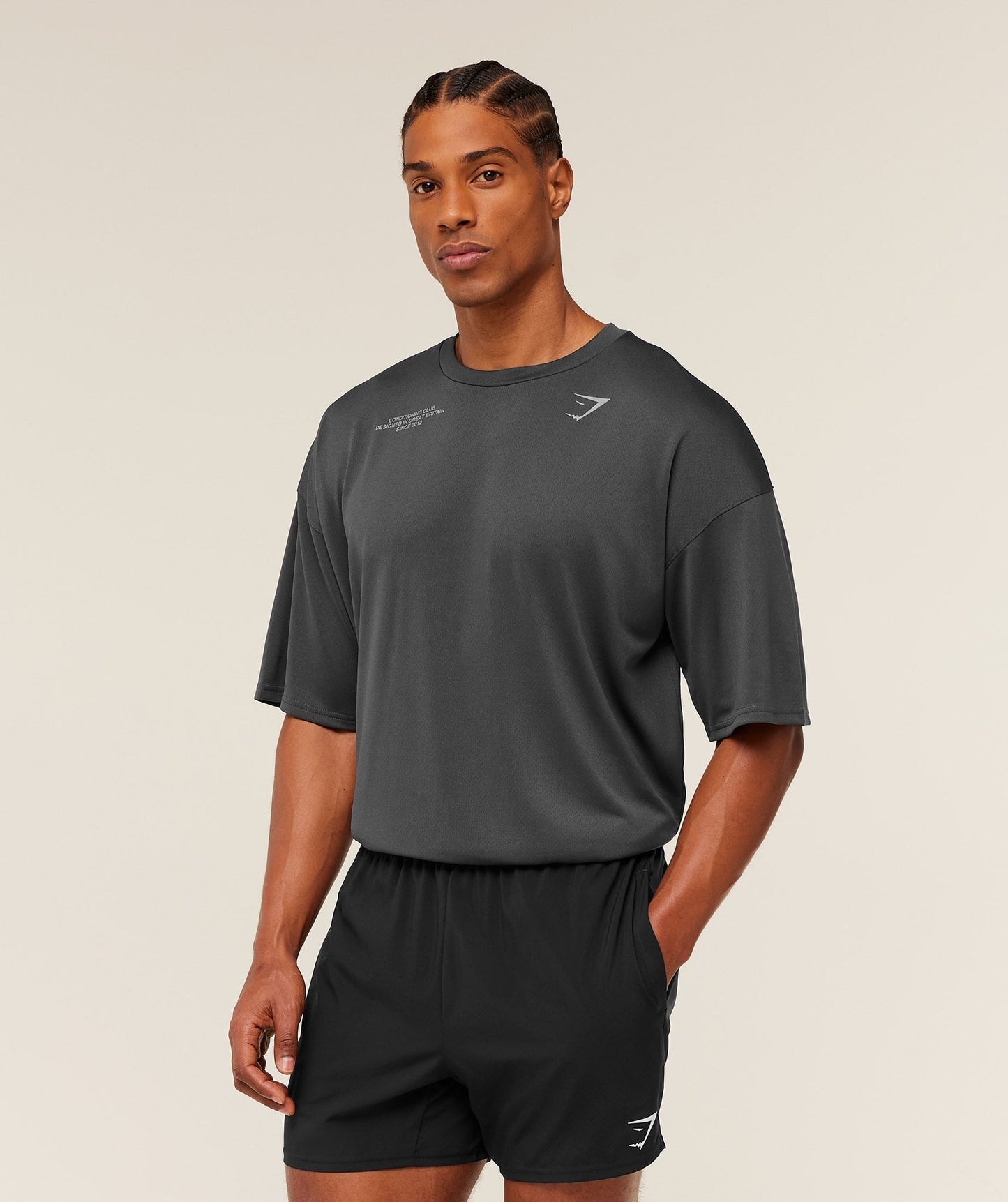 Gymshark Conditioning Club Oversized T-Shirt - Grey/Smokey Grey
