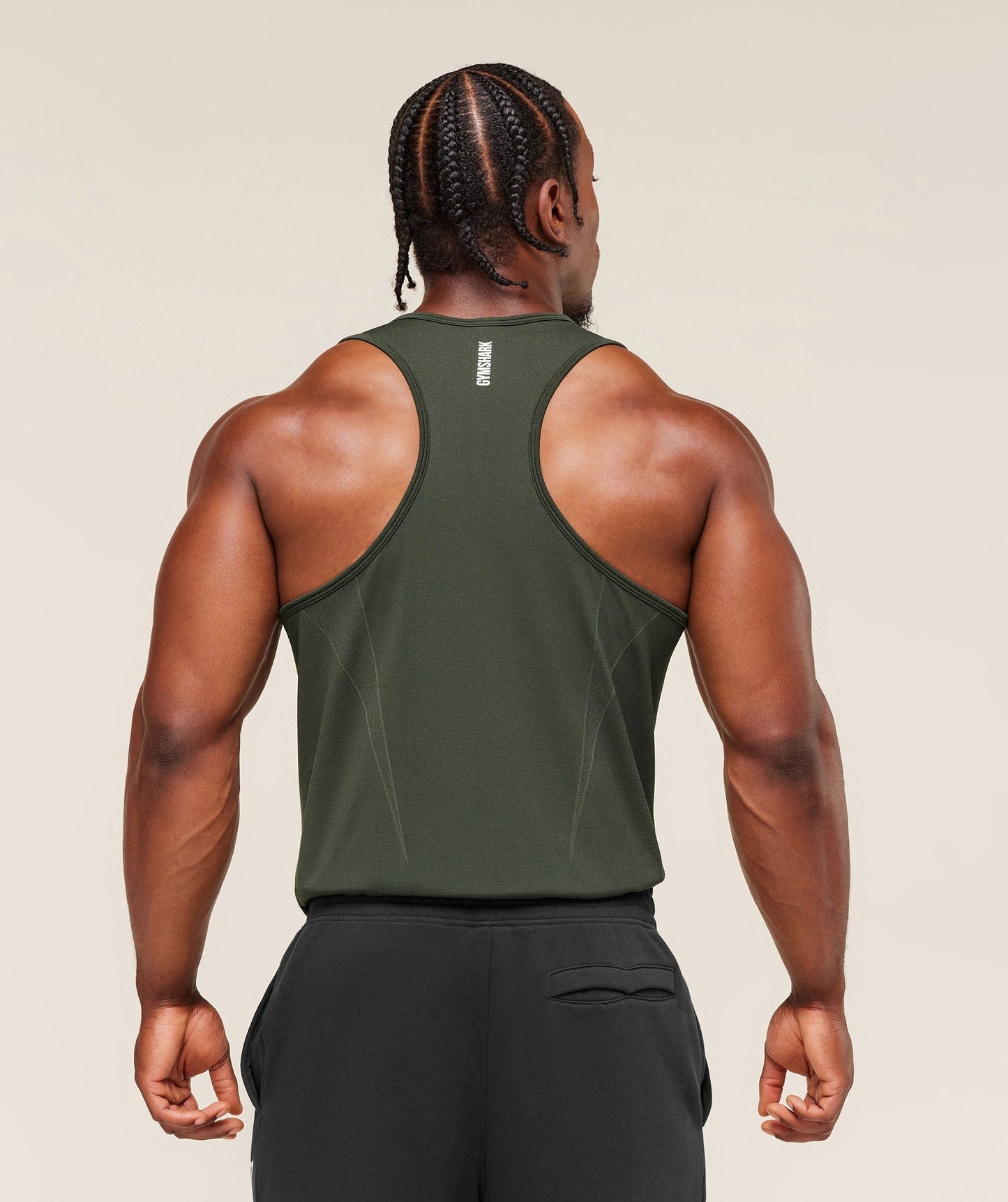Gymshark Shadow Seamless Stringer - Trail Green