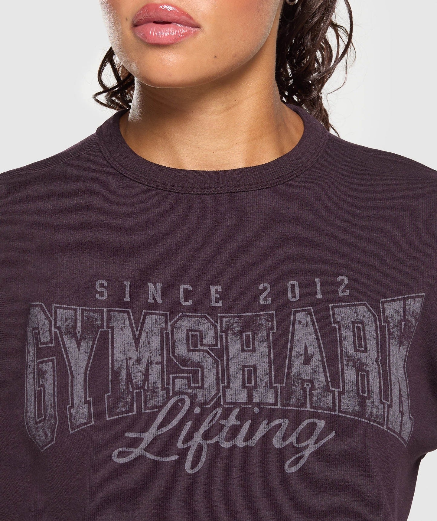 Gymshark Lifting Oversized Pump Cover - Plum Brown