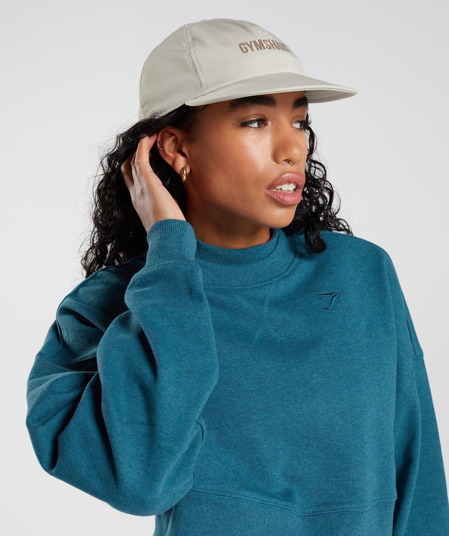 Gymshark Flat Peak Cap - Pebble Grey