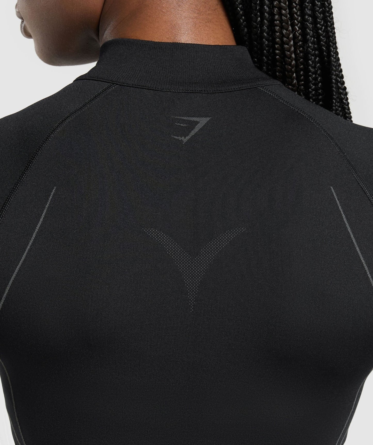 Gymshark Apex Seamless 1/4 Zip Pullover - Black/Graphite Grey