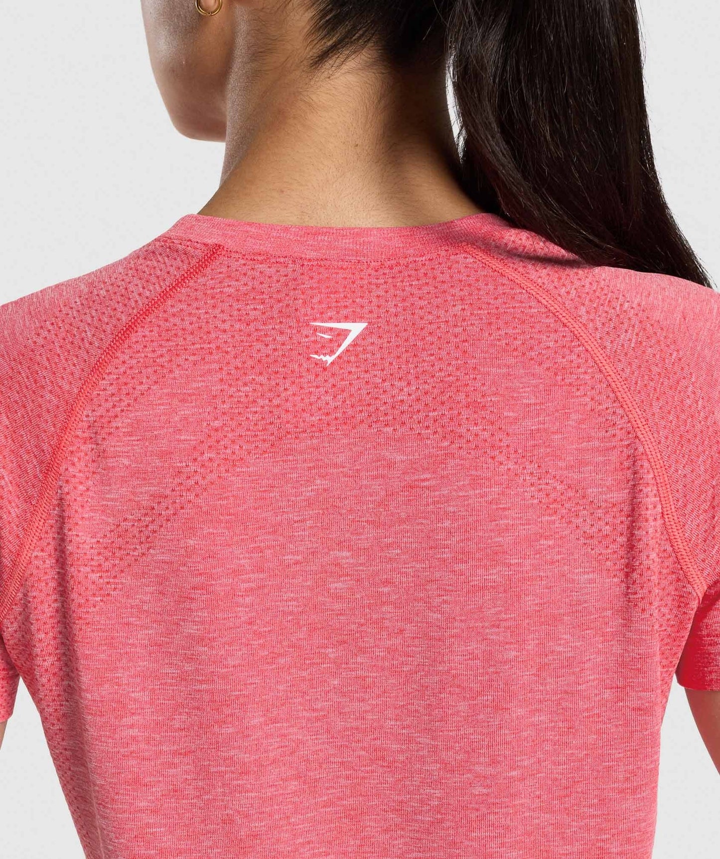 Gymshark Vital Seamless 2.0 Light T-Shirt - Coral Red/Marl