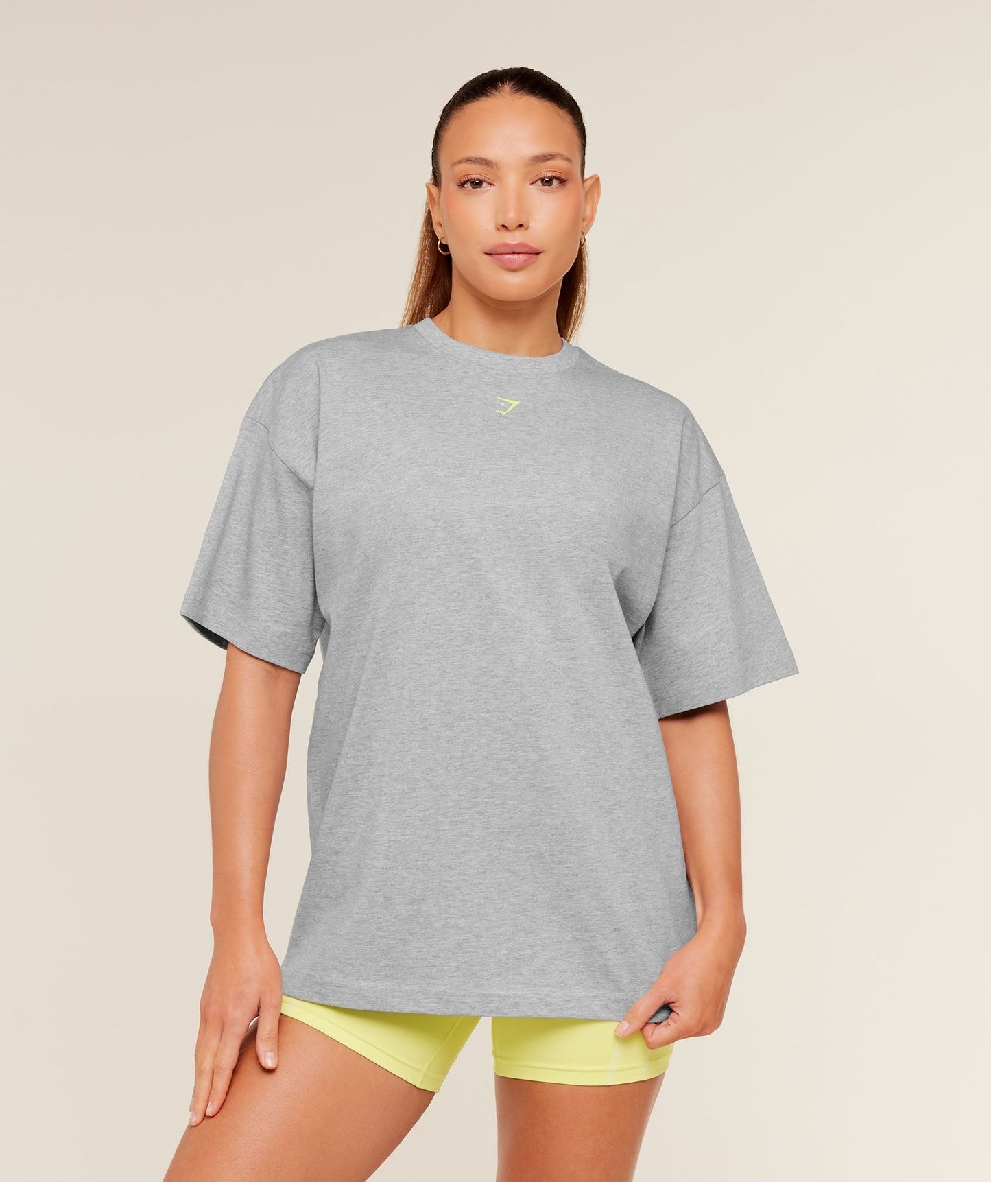 Gymshark Glutey Calls Graphic T-Shirt - Light Grey Core Marl