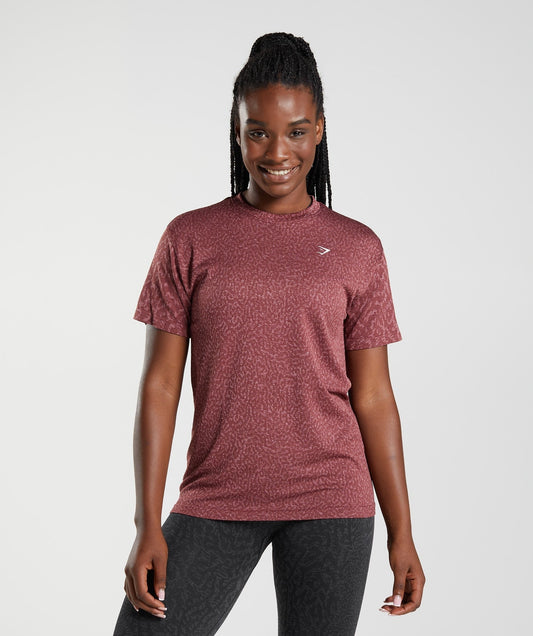 Gymshark Adapt Animal Seamless T-Shirt - Reef | Cherry Brown
