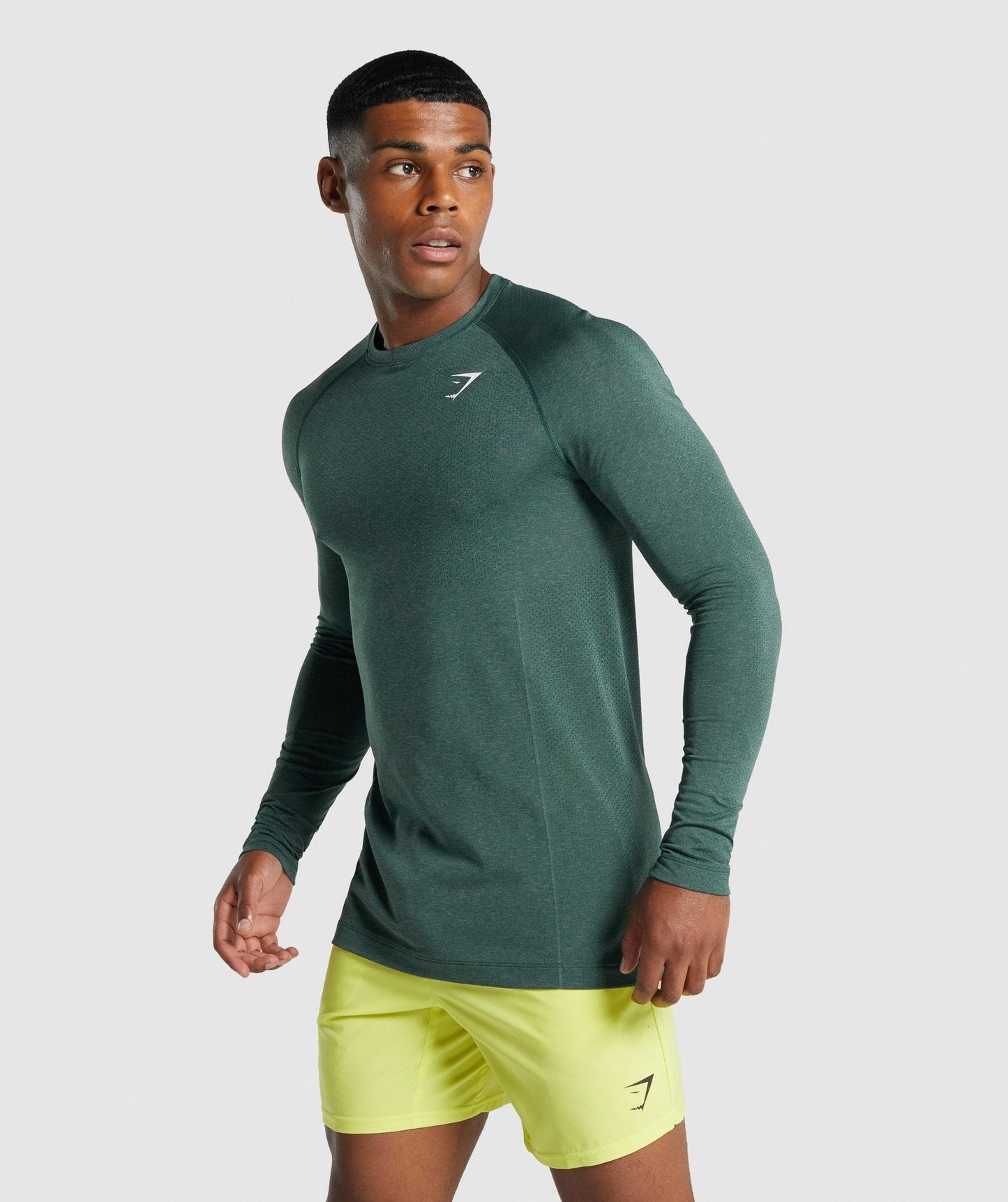 Gymshark Vital Light Long Sleeve T-Shirt - Dark Green Marl