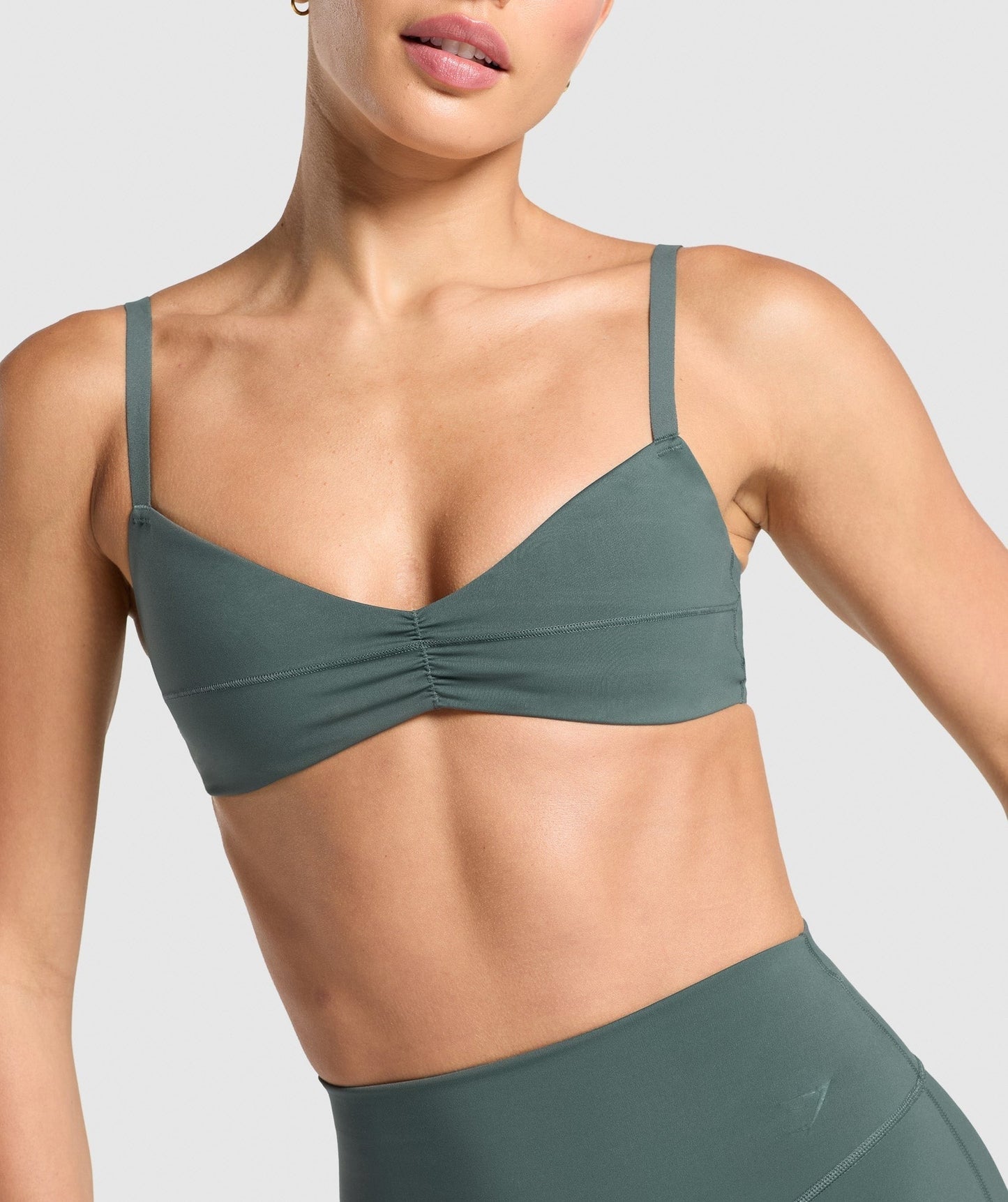 Gymshark Elevate Ruched Sports Bra - Slate Teal