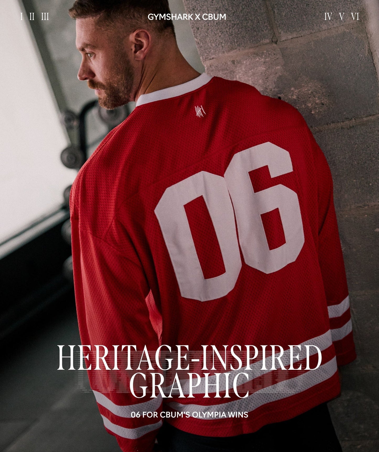 Gymshark x CBUM Hockey Jersey - Crimson Red
